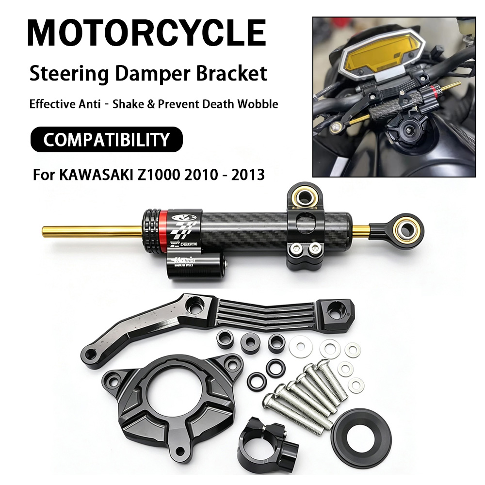 Steering Damper Stabilizer Kit Cnc - aluminium CNC motorcycle steering stabilizer Z1000