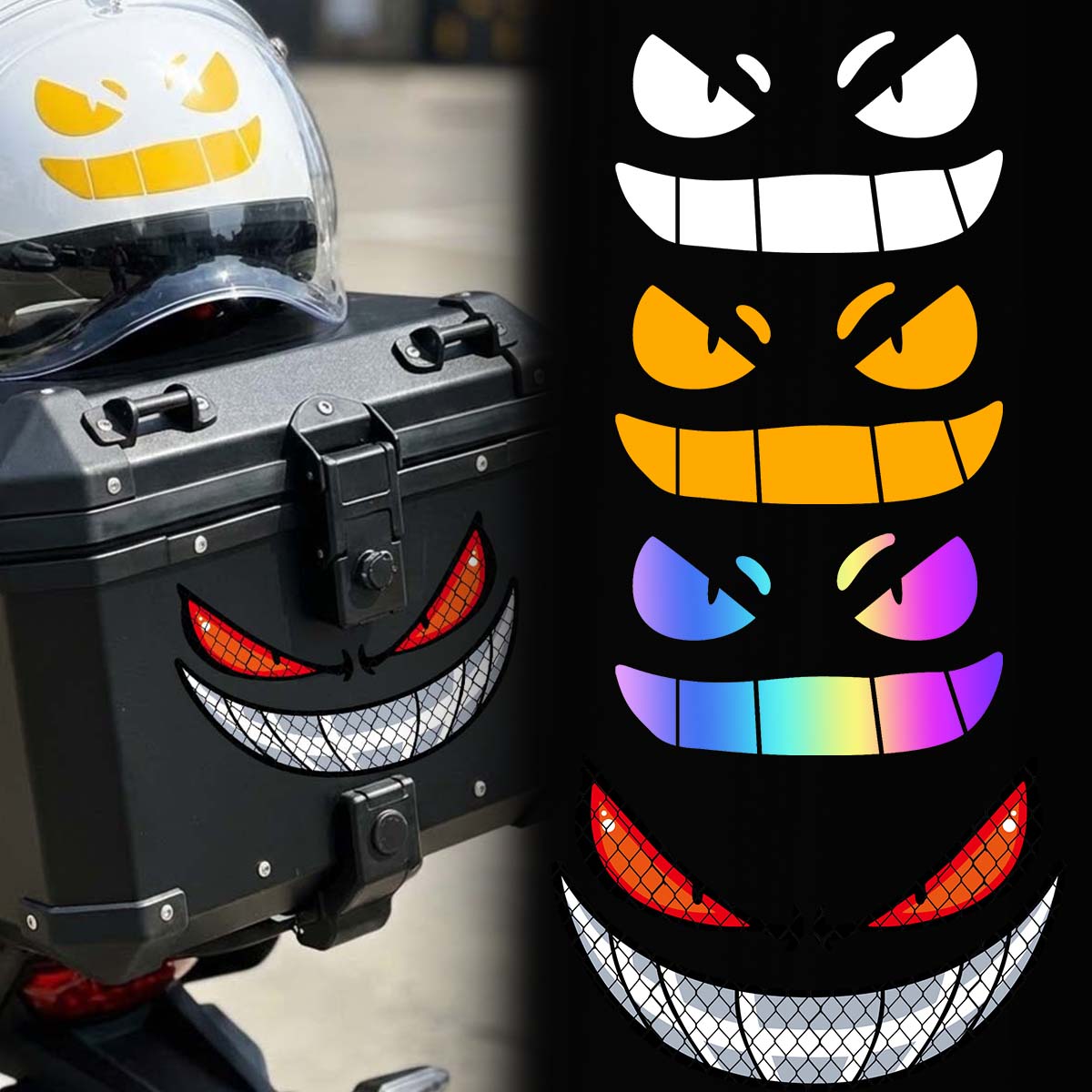 JDM Demon Eyes Gengar Reflecti - Scooter Helmet Set recension och pris