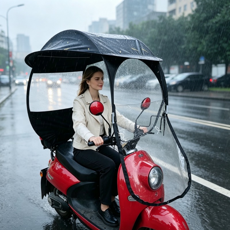 Windproof Waterproof Electric  - Electric Scooter Rain Cover recension och pris